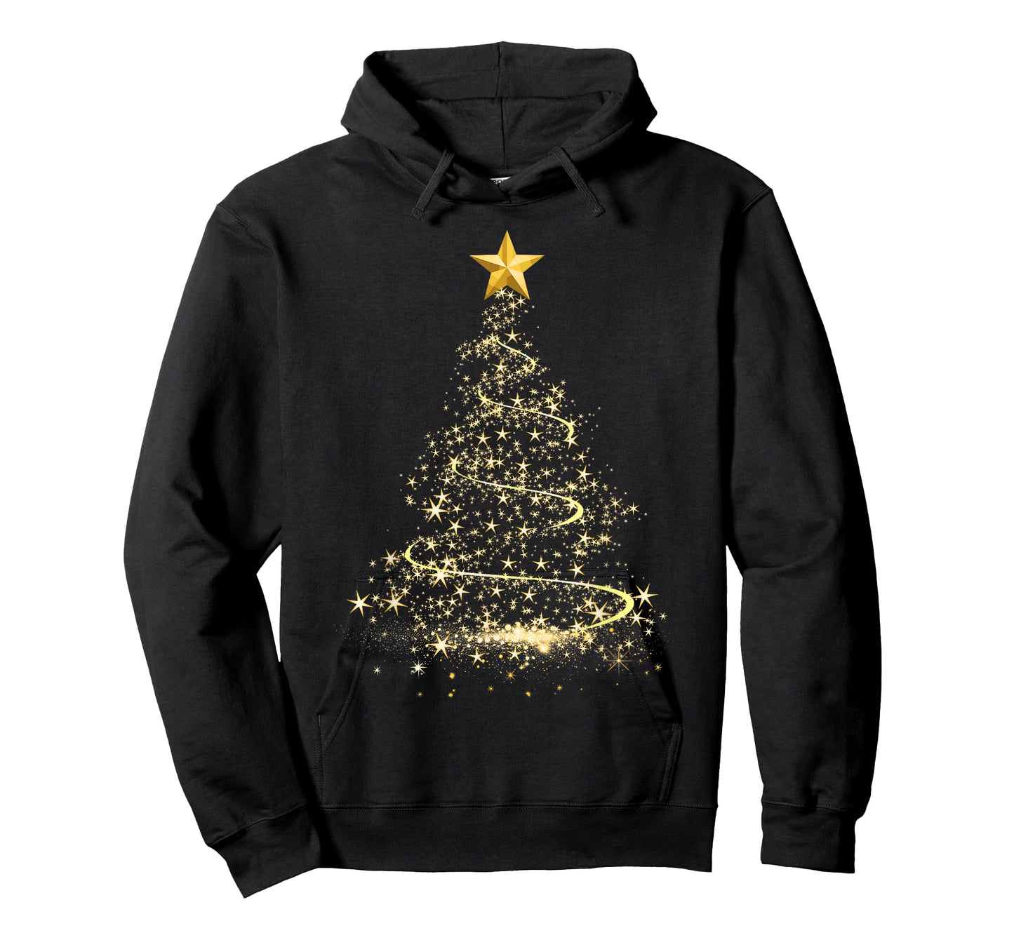 Funny Christmas Tree in Gold Merry Christmas Pajamas Women T-Shirt