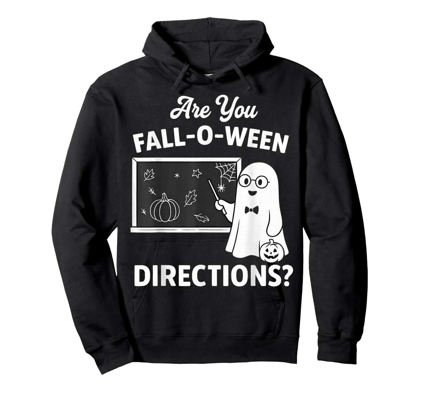 Retro are You Fall O Ween Directions Teacher Halloween Ghost T-Shirt