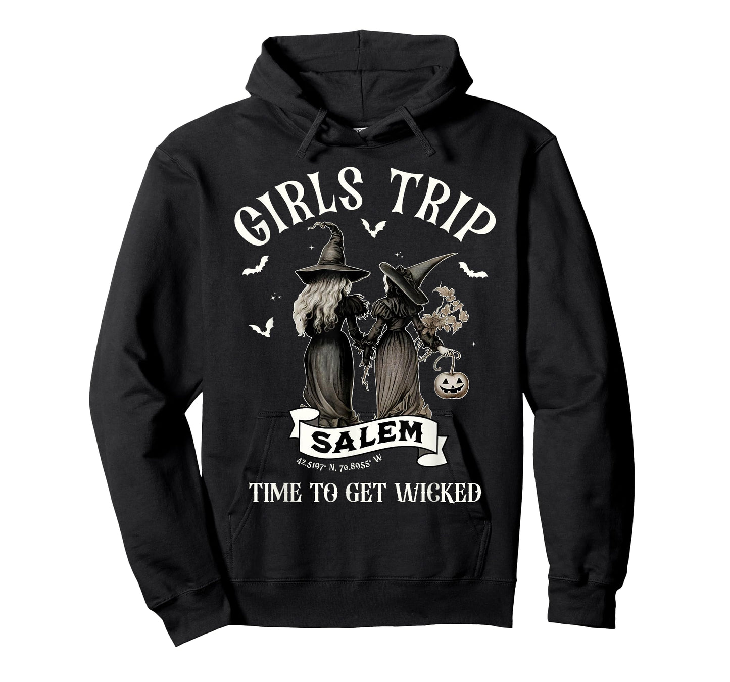 Retro Girls Trip Salem Time To Get Witch Funny Halloween T-Shirt