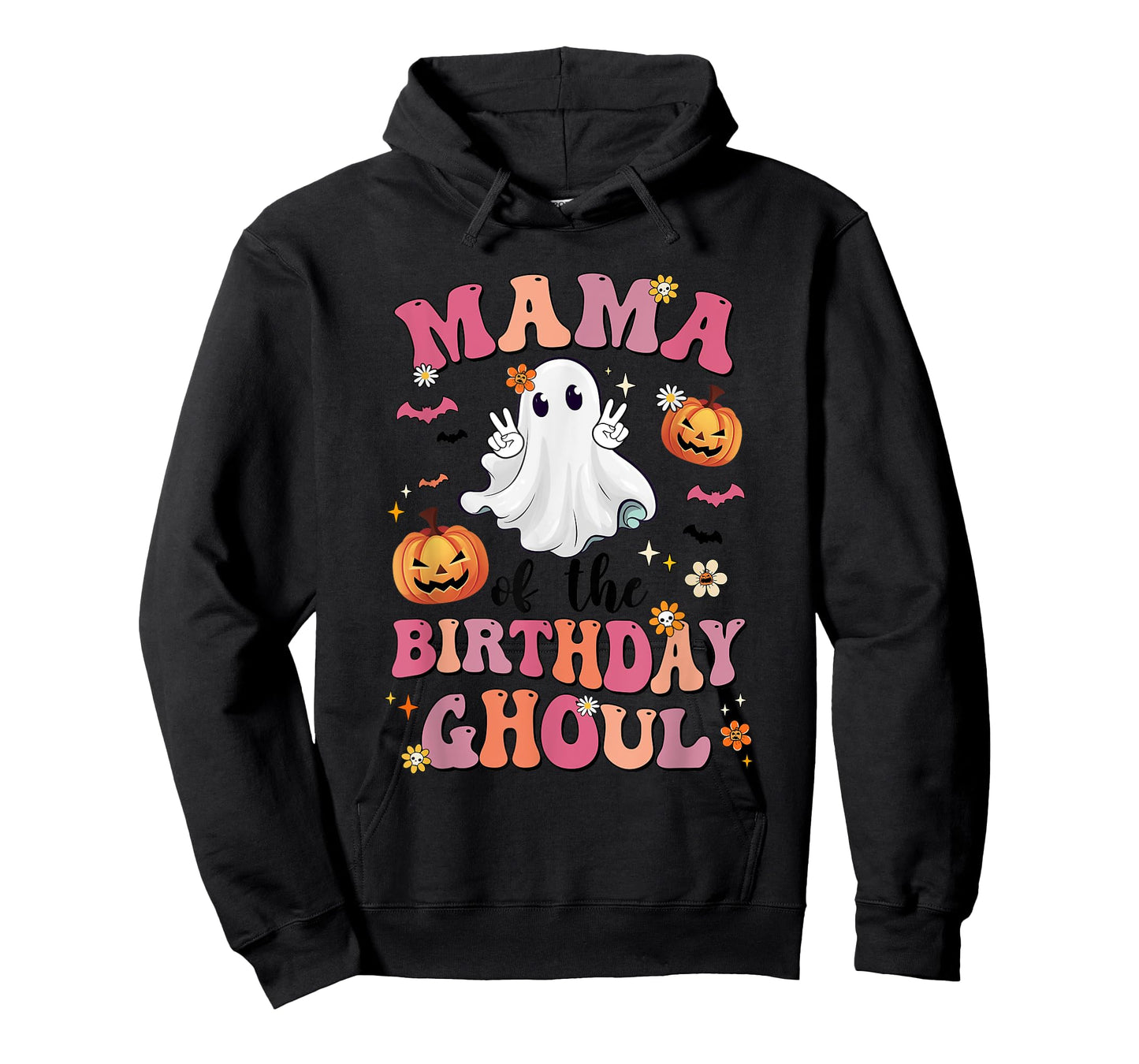 Mama Of The Birthday Ghoul Halloween Bday Boys Girls Ghost T-Shirt