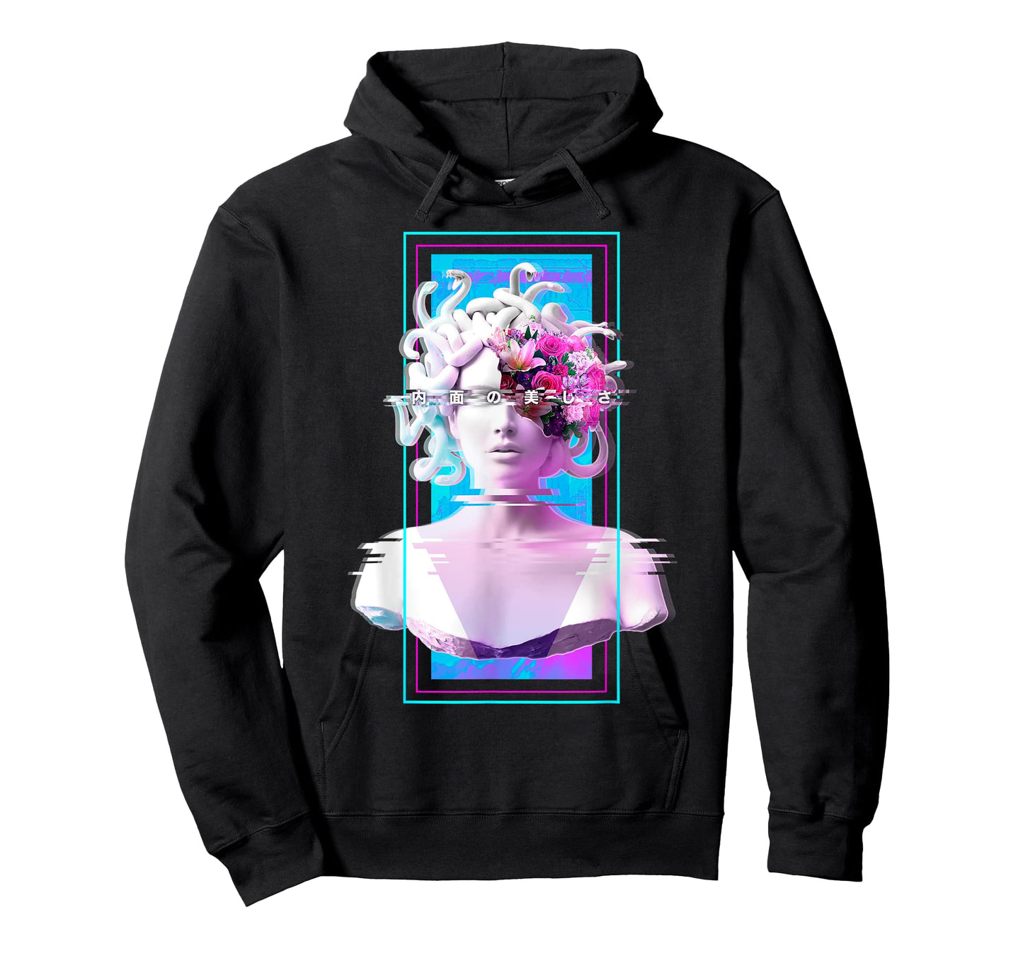 Vaporwave Medusa Statue Aesthetic Art Glitch Japanese Otaku T-Shirt