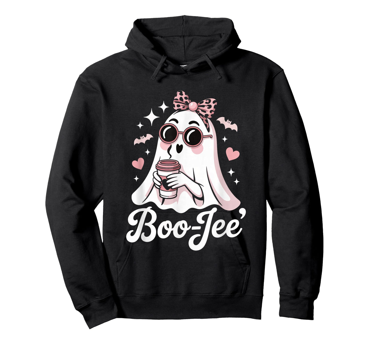 Coquette Leopard Ghost Coffee Boo-JEE Halloween Boujee Ghost T-Shirt