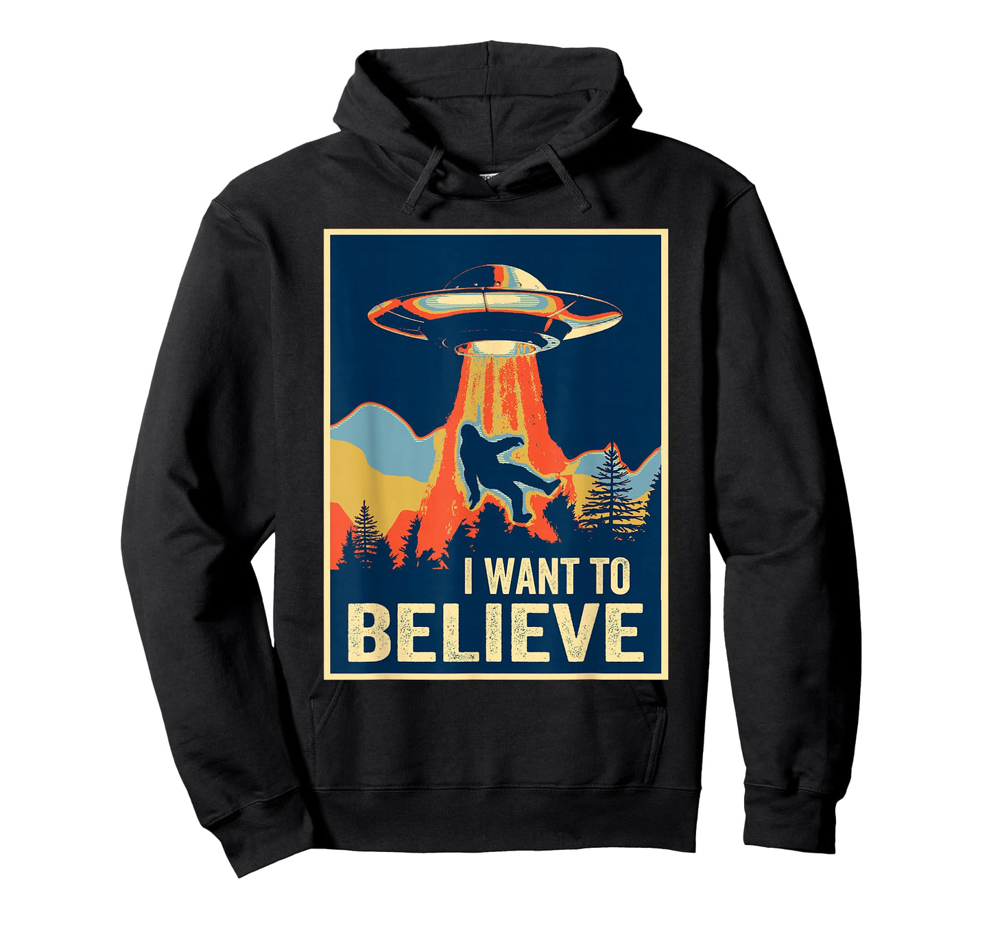 I Want To Believe Bigfoot TShirt Area 51 Alien UFO T-Shirt