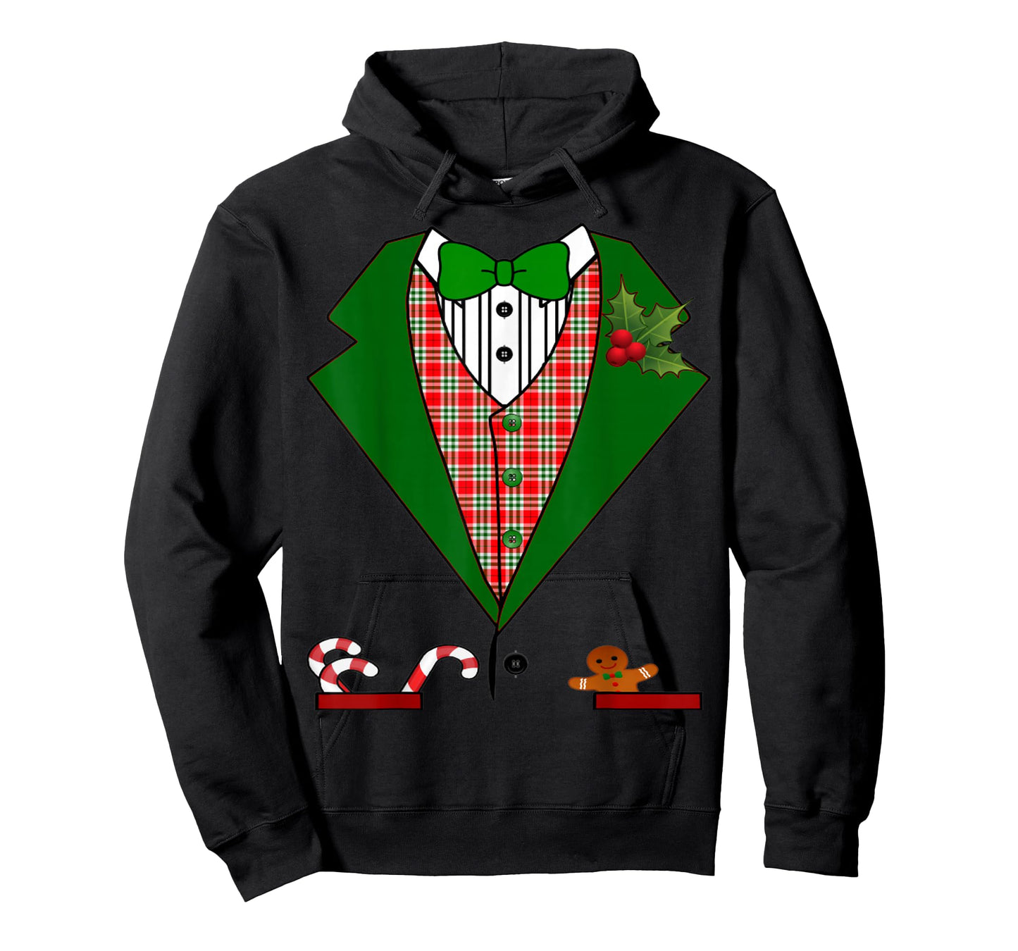 Tuxedo For Men & Boys Christmas Red And Green Tux T-Shirt