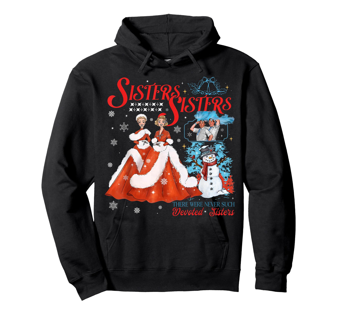 Devoted Sisters Merry Christmas White Xmas Snowflake Holiday T-Shirt