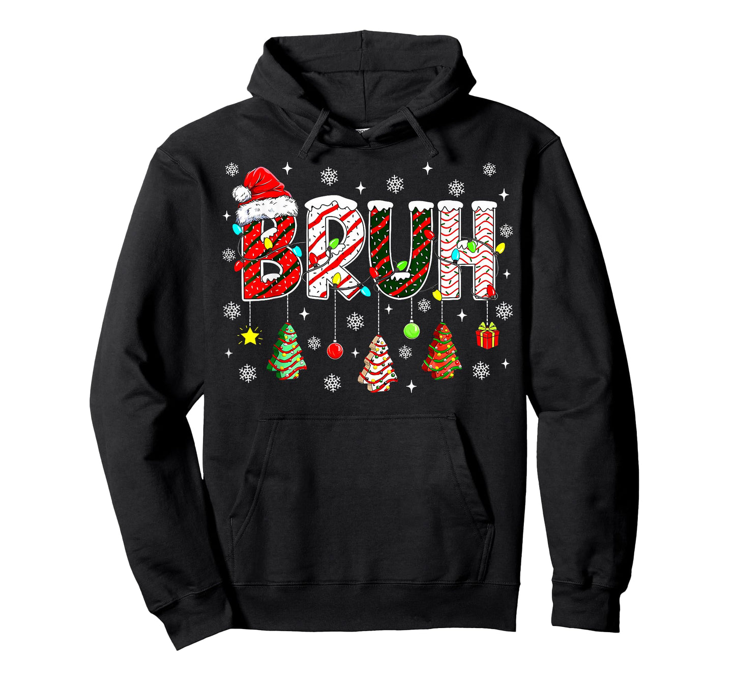 Bruh Funny Christmas Red Plaid Teens Boys Kids Xmas Pajamas T-Shirt