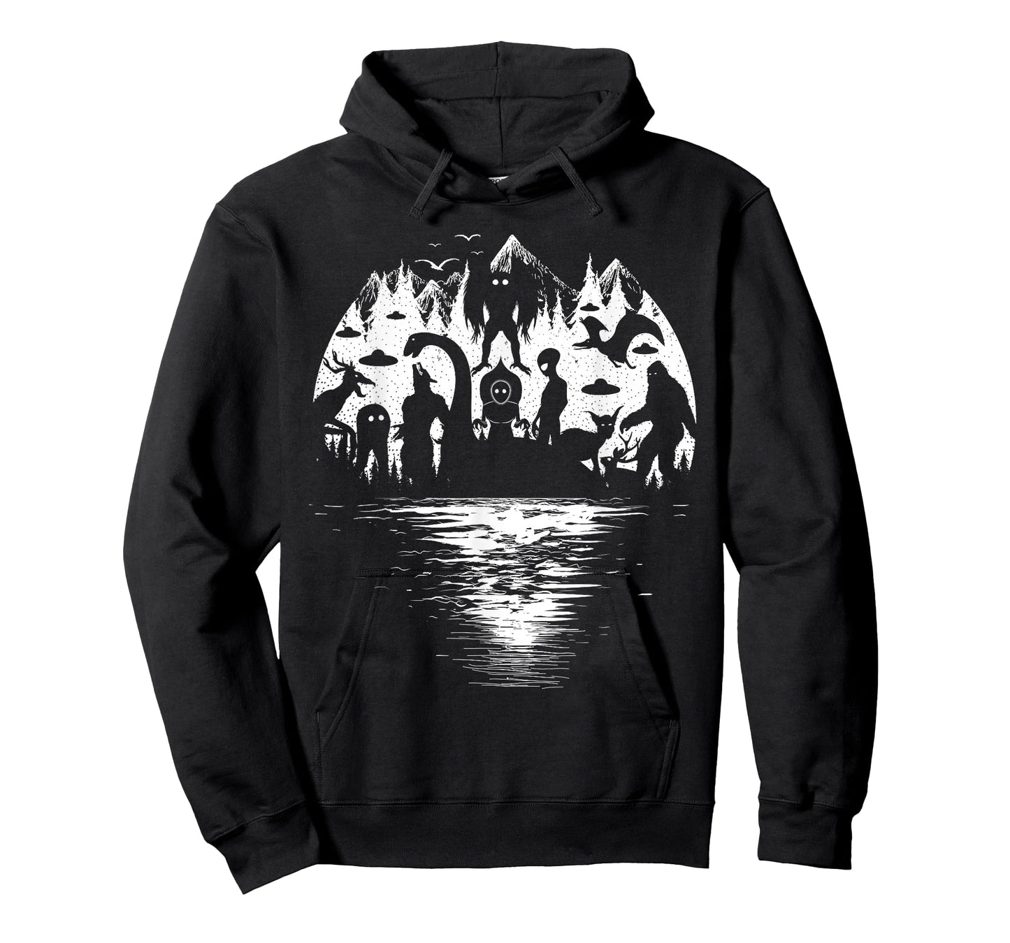 Bigfoot Loch Ness Mothman and Cryptid Monsters Cryptozoology T-Shirt