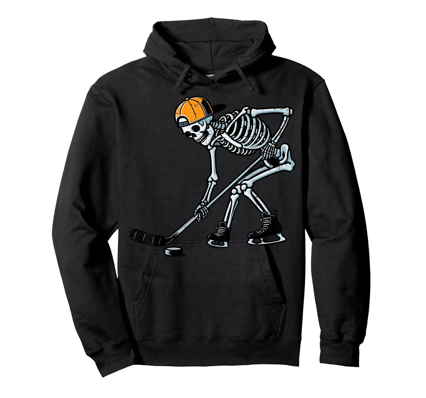 Halloween Ice Hockey Skeleton Costume Boys Kids Youth Men T-Shirt