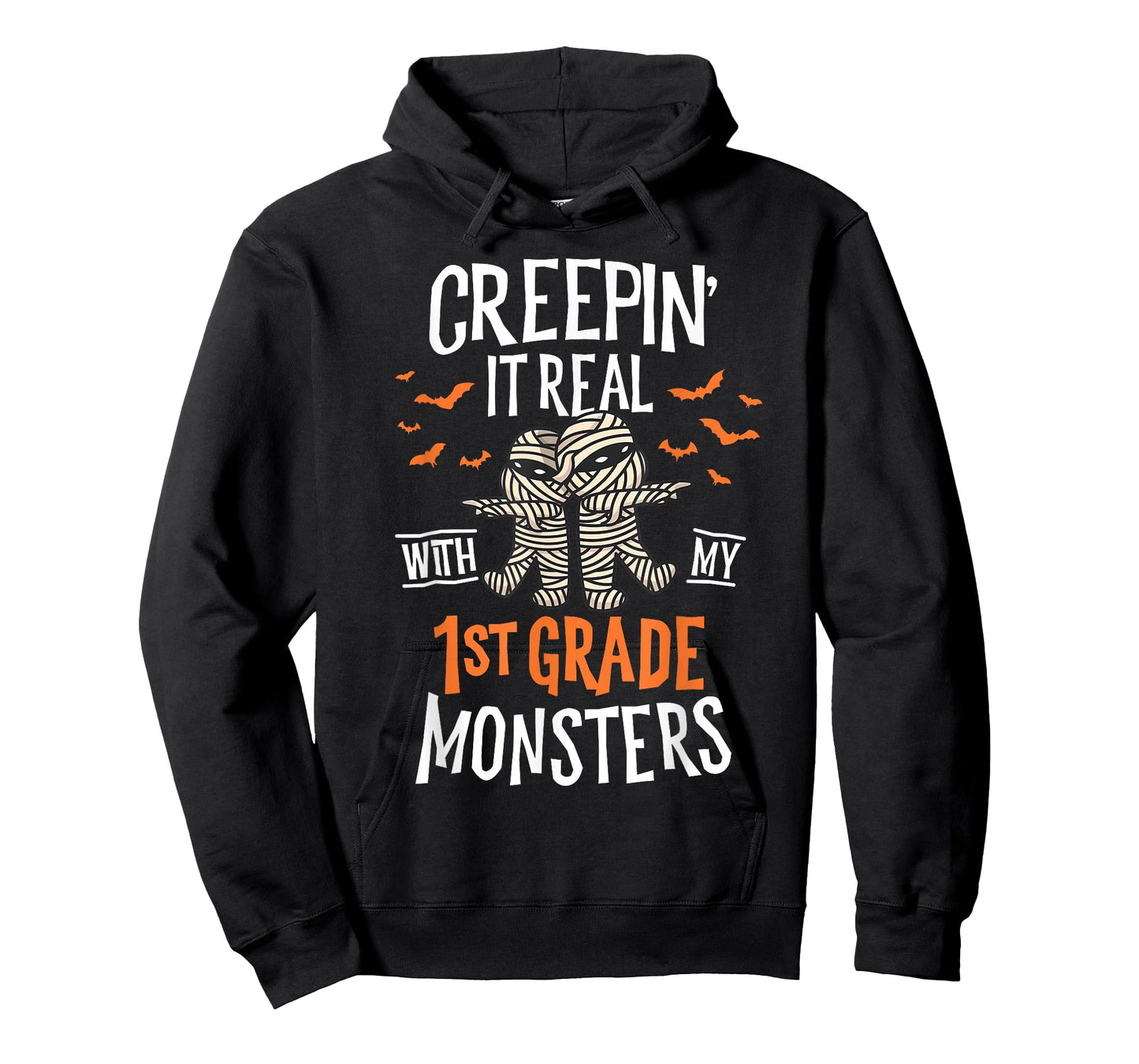 Creepin It Real With My 1st Grade Monsters Halloween Teacher T-Shirt