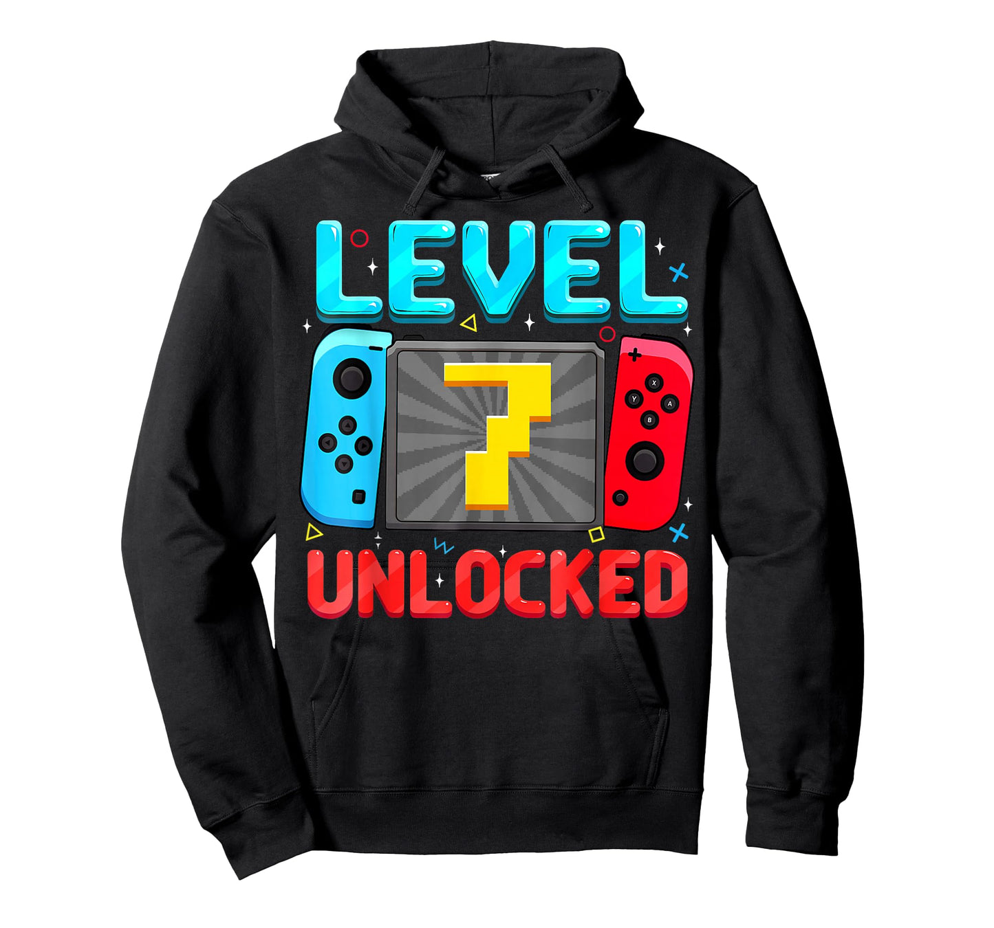 Level 7 Unlocked 7th Birthday Boy Gamer 7 Year Old Gift T-Shirt