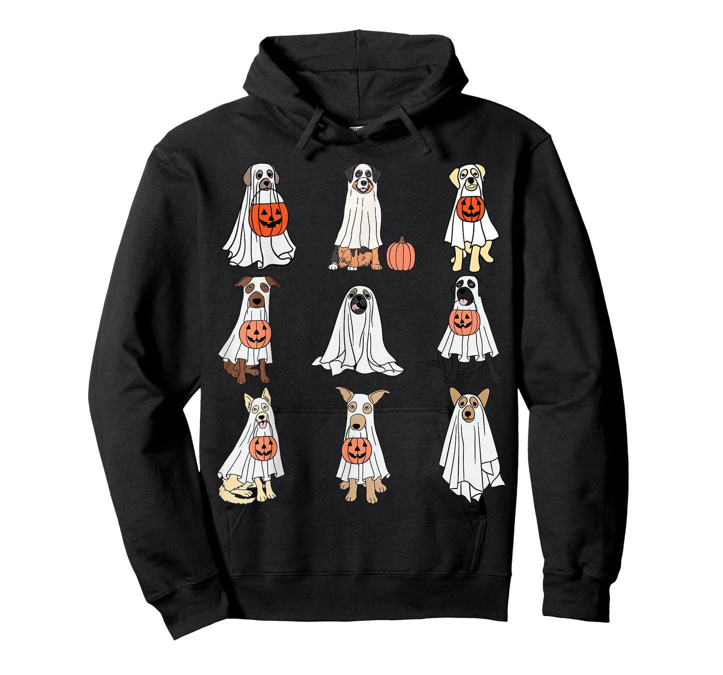 Dogs Ghost Cute Dogs Dressed As Ghost Funny Halloween Dog T-Shirt