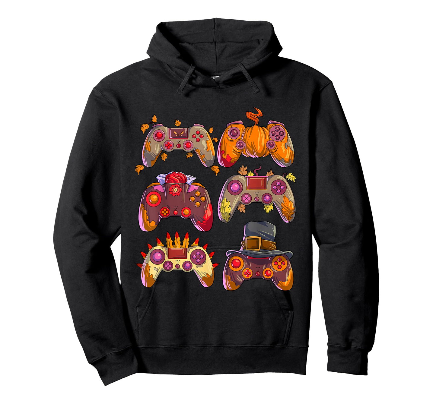 Gamer Thanksgiving Boys Gaming Controllers Turkey Pumpkin T-Shirt