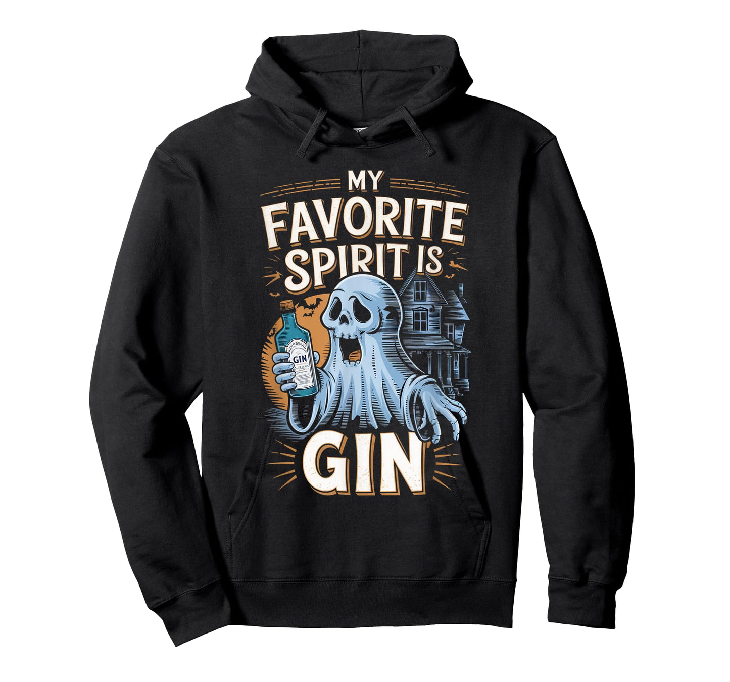 My Favorite Spirit Is Gin Ghost Halloween Gin T-Shirt