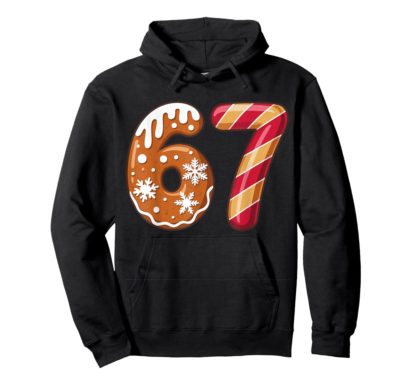 67 Six Seven 6-7 Gingerbread Candy Cane Christmas Kids T-Shirt
