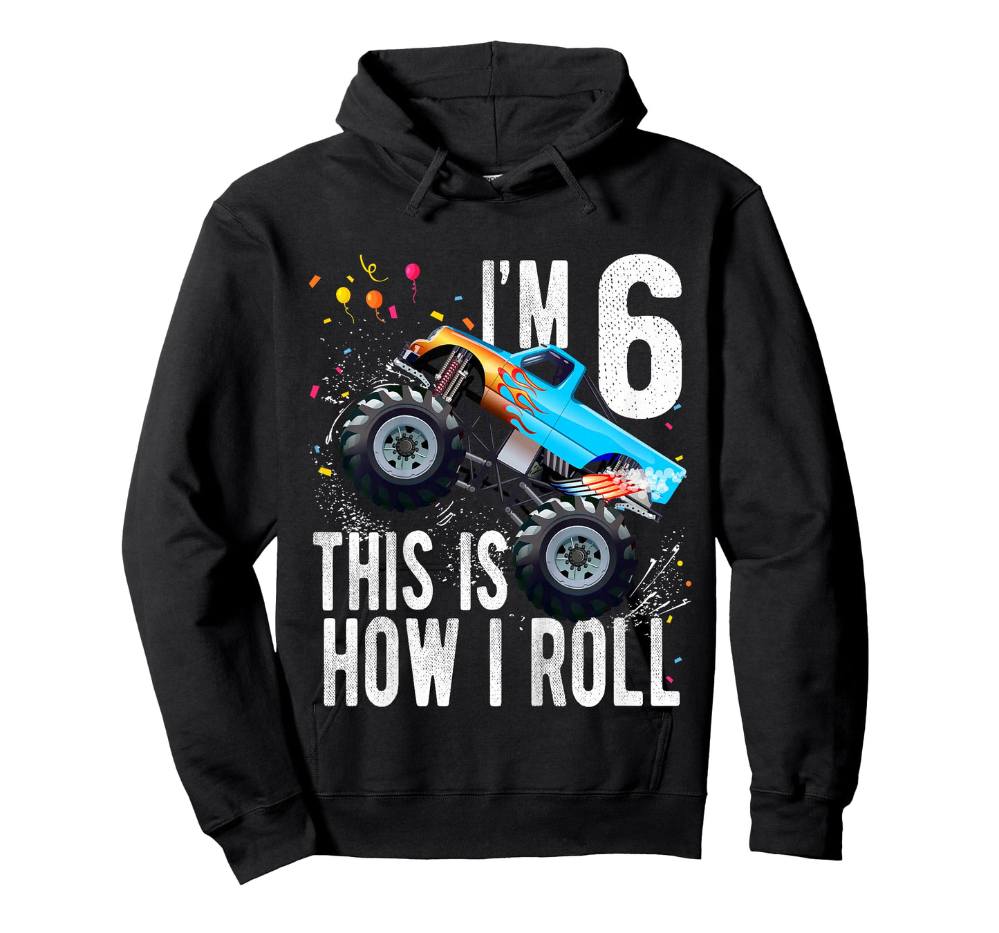 Kids 6 Year Old Shirt 6th Birthday Boy Monster Truck Car T-Shirt