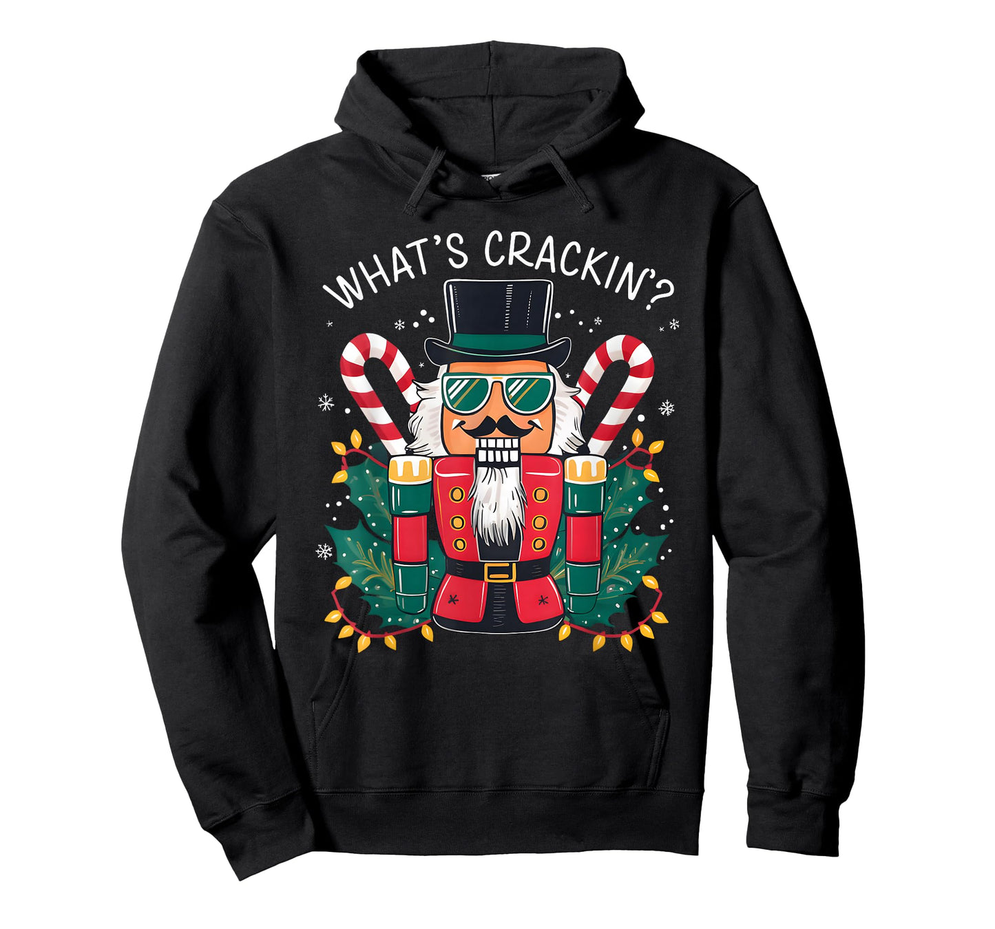Christmas Nutcracker Whats Crackin Funny Xmas Men Women Kids T-Shirt