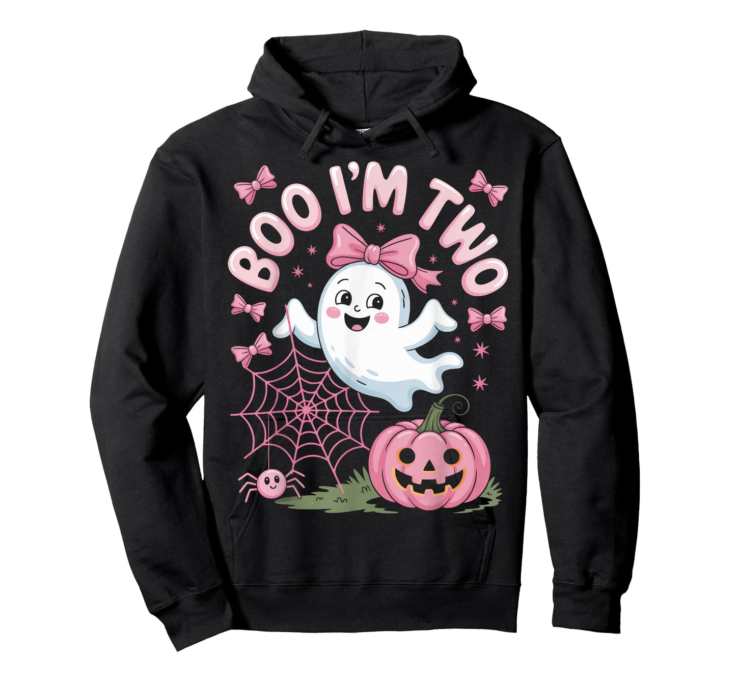 Boo I'm Two Second Birthday Halloween Ghost Pumpkin Kids T-Shirt