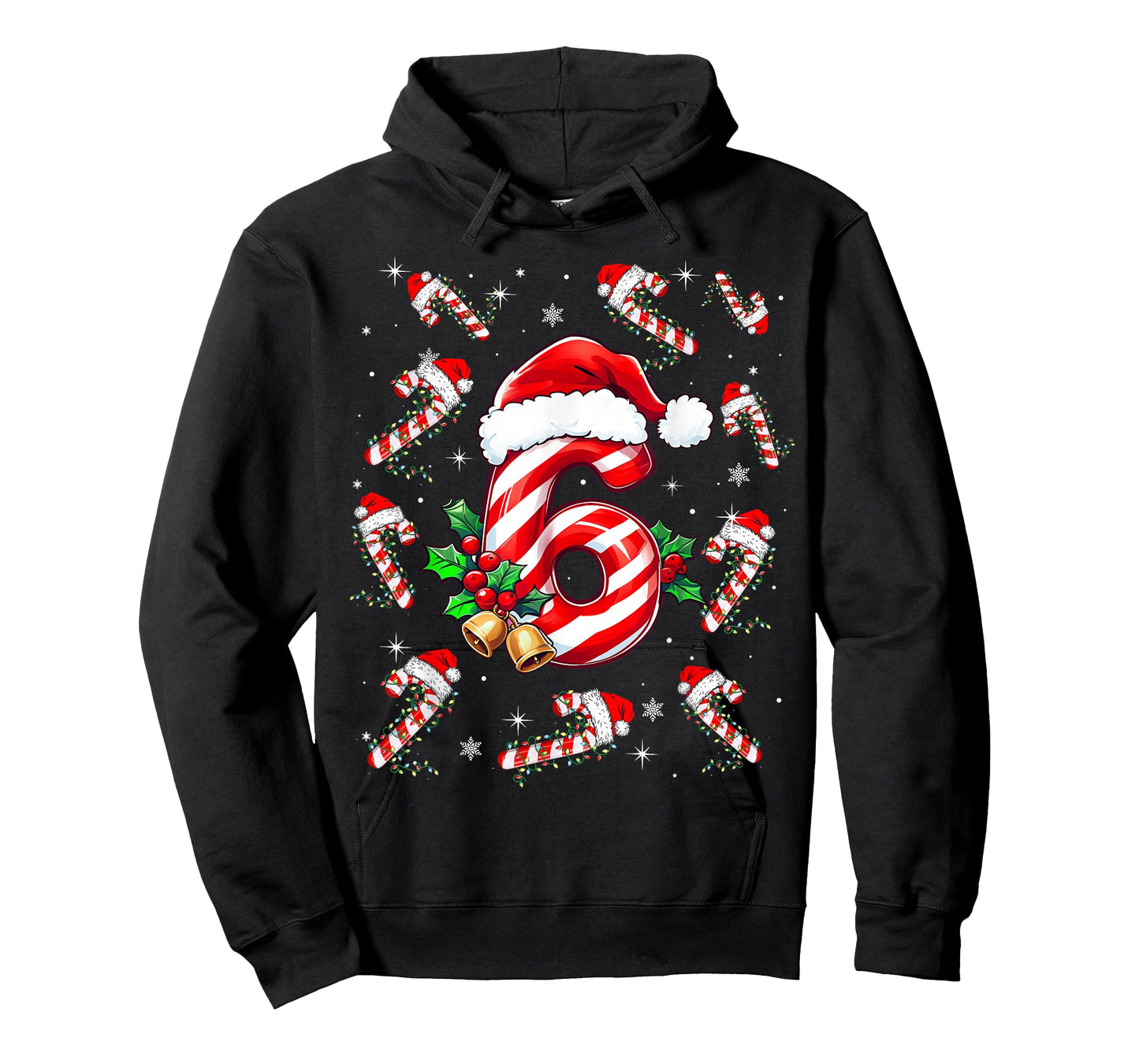 Christmas Fun Six Seven 6 7 Meme Slang Couples Candy Cane T-Shirt