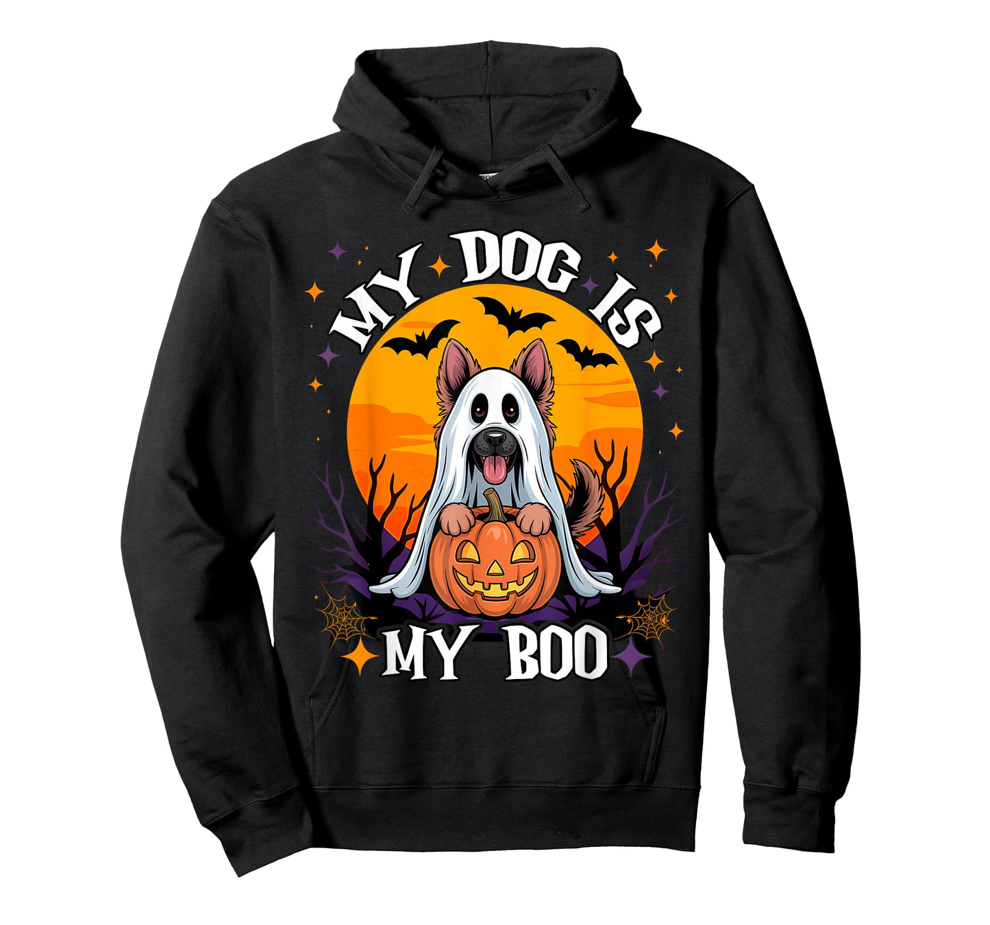 Dog Halloween Ghost Pumpkin German Shepherd My Dog is My Boo T-Shirt
