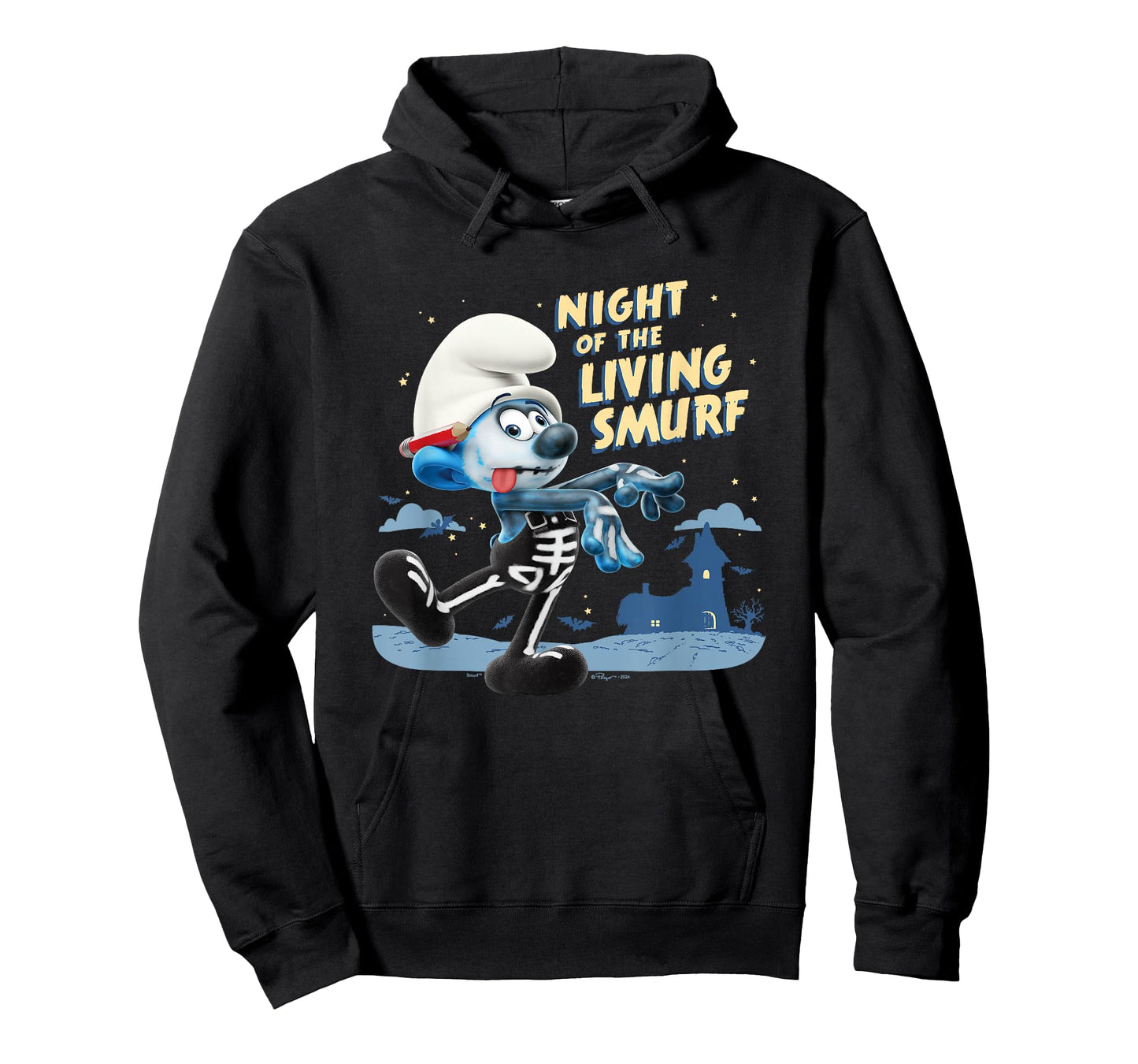 The Smurfs Halloween Night Of The Living Smurf Zombie Logo T-Shirt