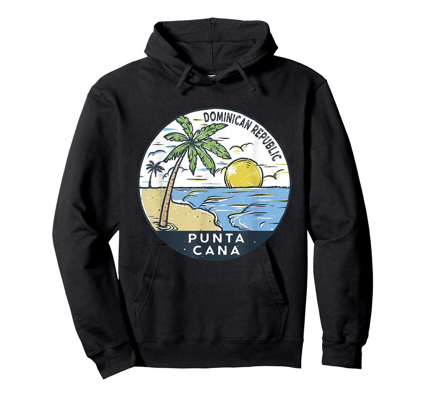 Punta Cana Dominican Republic Illustrated Ocean Vintage T-Shirt