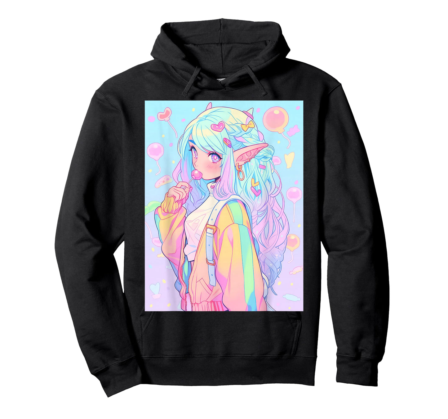 Anime Girl Pastel Kawaii Waifu Elves Girl T-Shirt