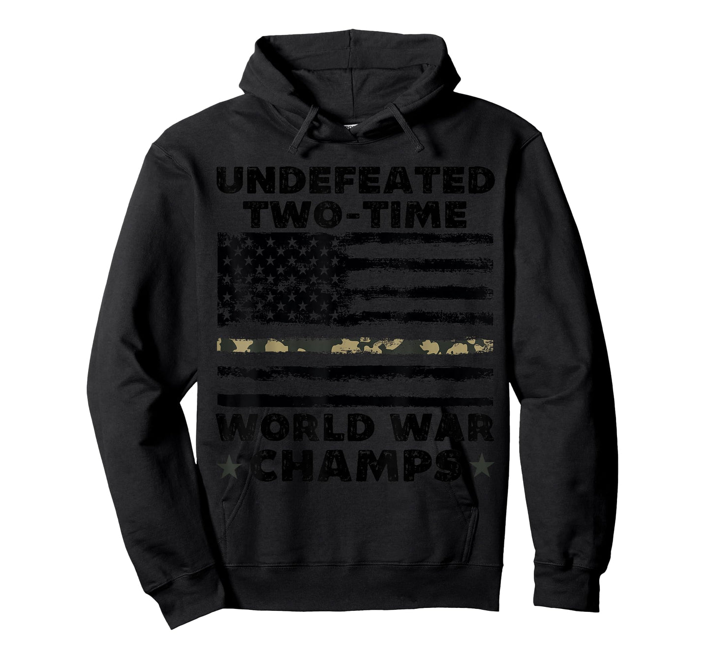 Undefeated World War Champs 4th Of July American Army Flag T-Shirt