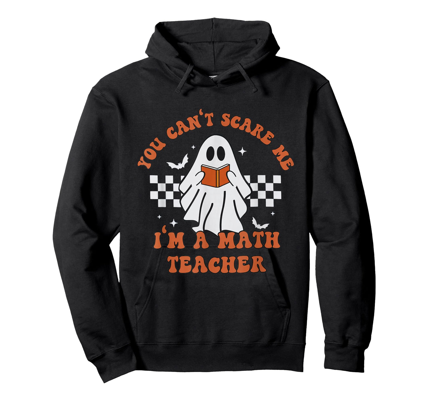 Retro You Can't Scare Me I'm A Math Teacher Cute Ghost Women T-Shirt