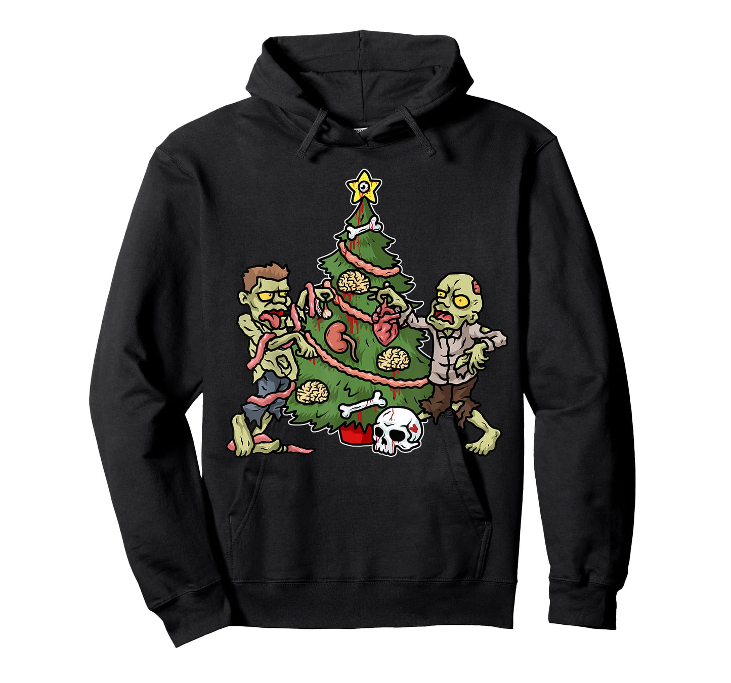 Christmas Zombie Shirt Kids Christmas Tree Gift Men Zombies T-Shirt