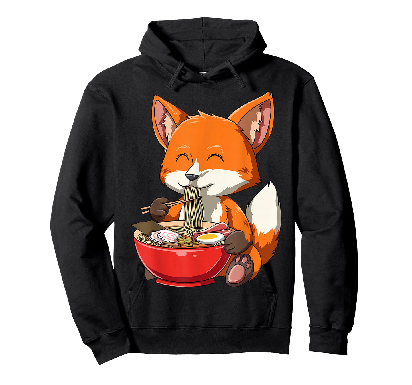 Fox Eating Ramen Ramen Noodle Lovers Fox Themed Gift T-Shirt