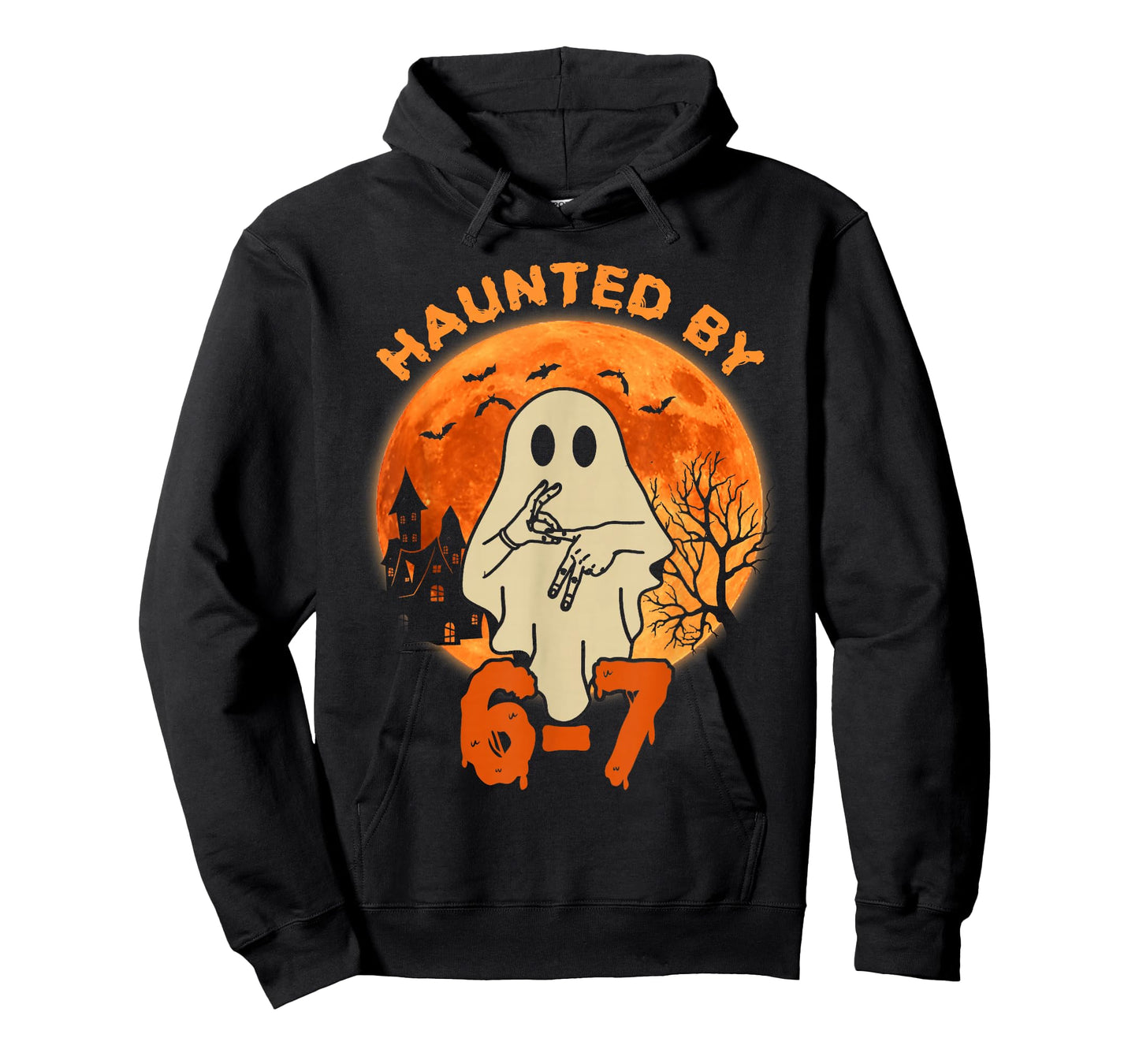 Haunted by 67 Halloween Ghost Six Seven Gen Alpha Z T-Shirt