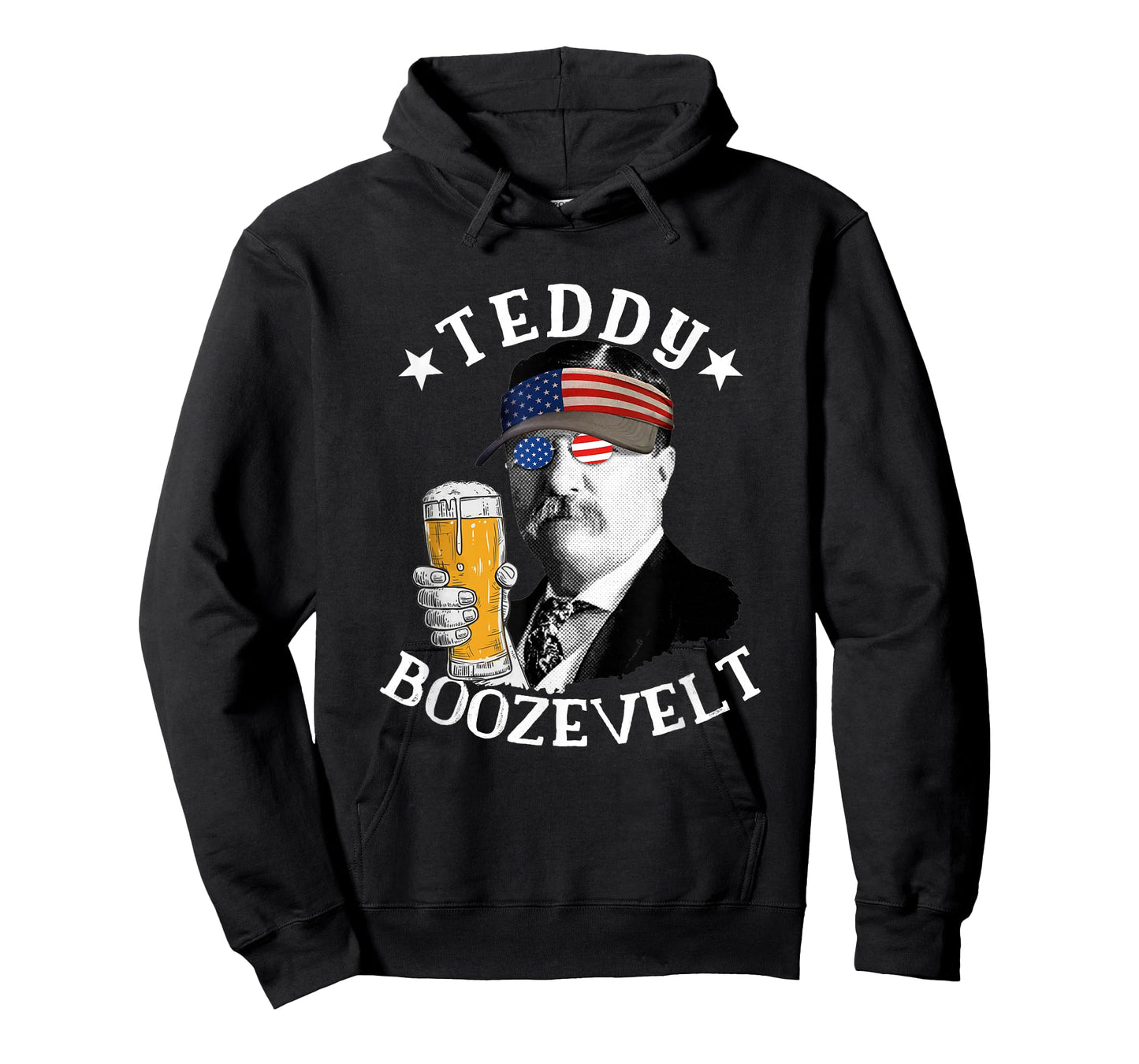 Teddy Boozevelt President Theodore Roosevelt Drinking Beer T-Shirt