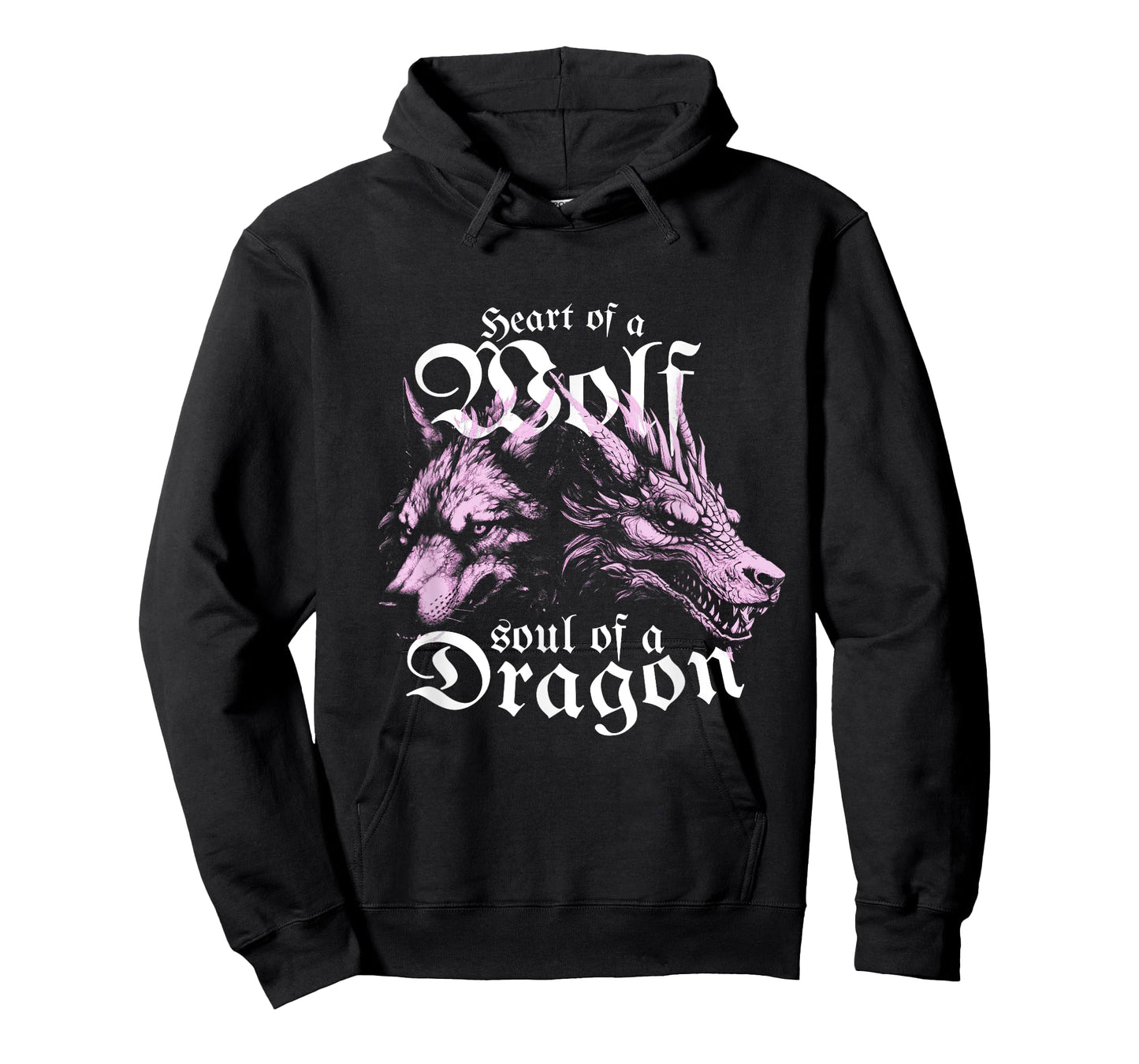 Heart of a Wolf Soul of a Dragon, Fantasy Wolf Dragon T-Shirt