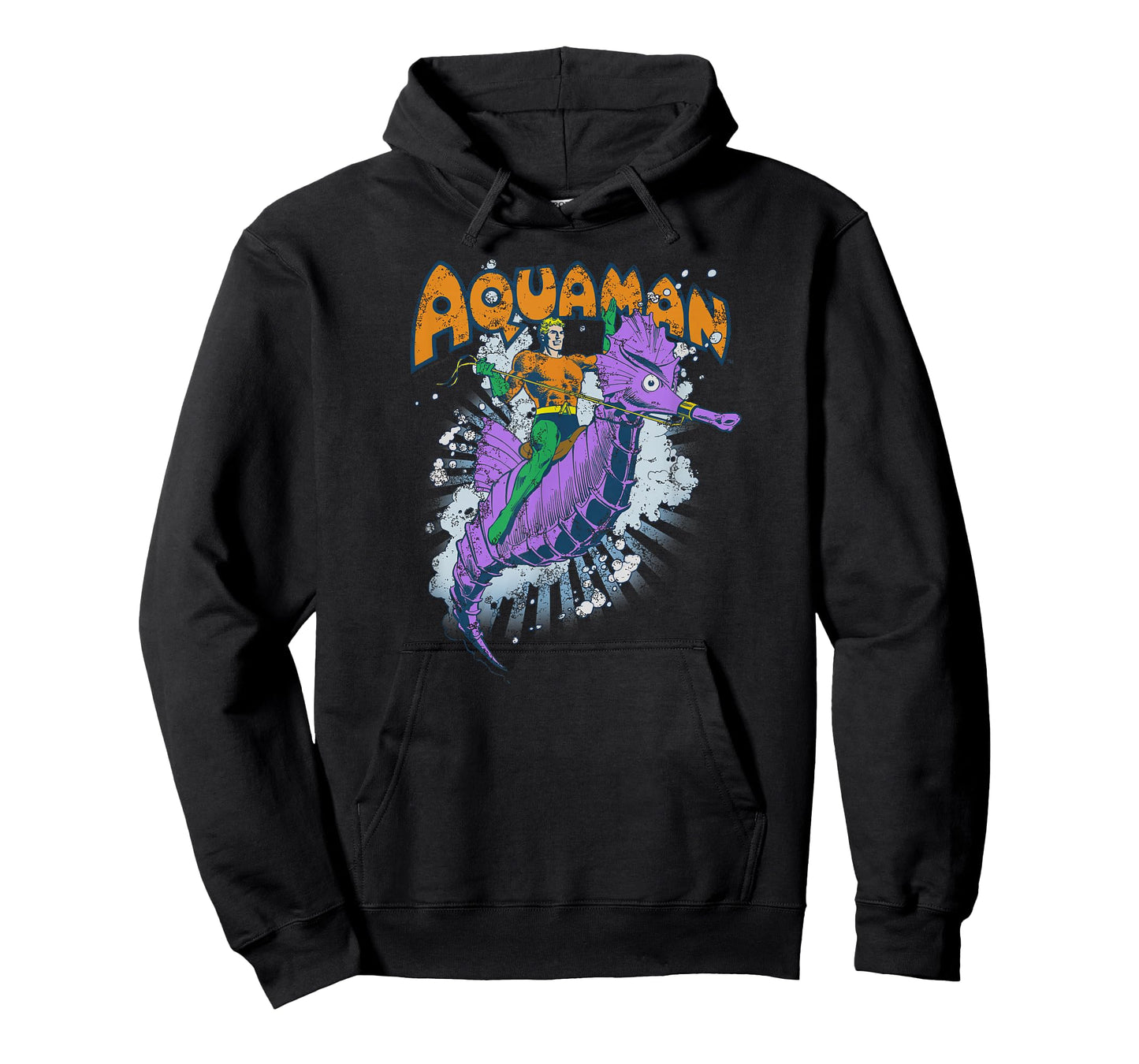 DC Comics Aquaman Ride Free Unisex-Adults T-Shirt, Blue, Small, Short Sleeve, Classic Fit