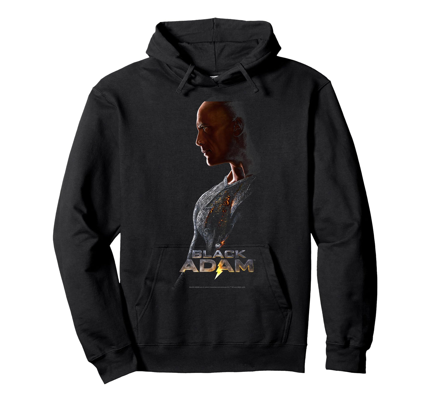 Black Adam Profile Poster with Logo T-Shirt