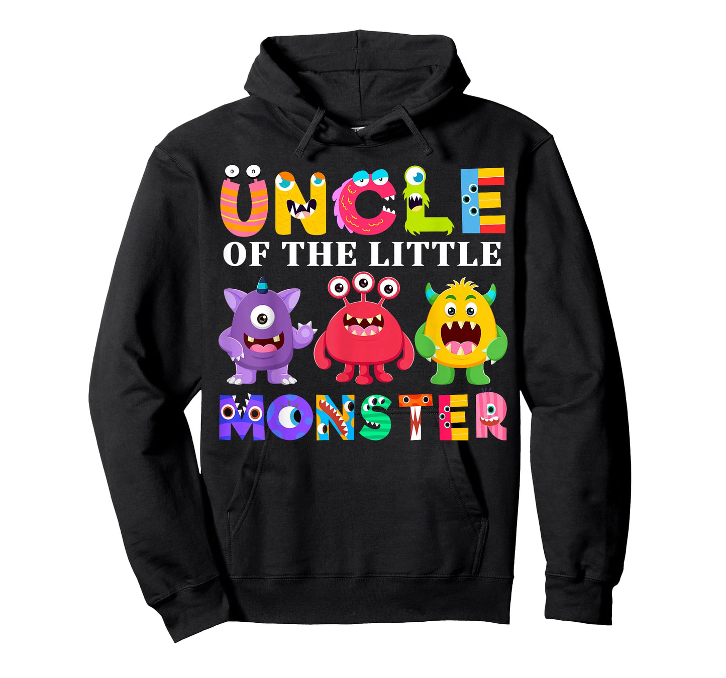 Uncle Of The Little Monster Birthday Party Family Monster T-Shirt