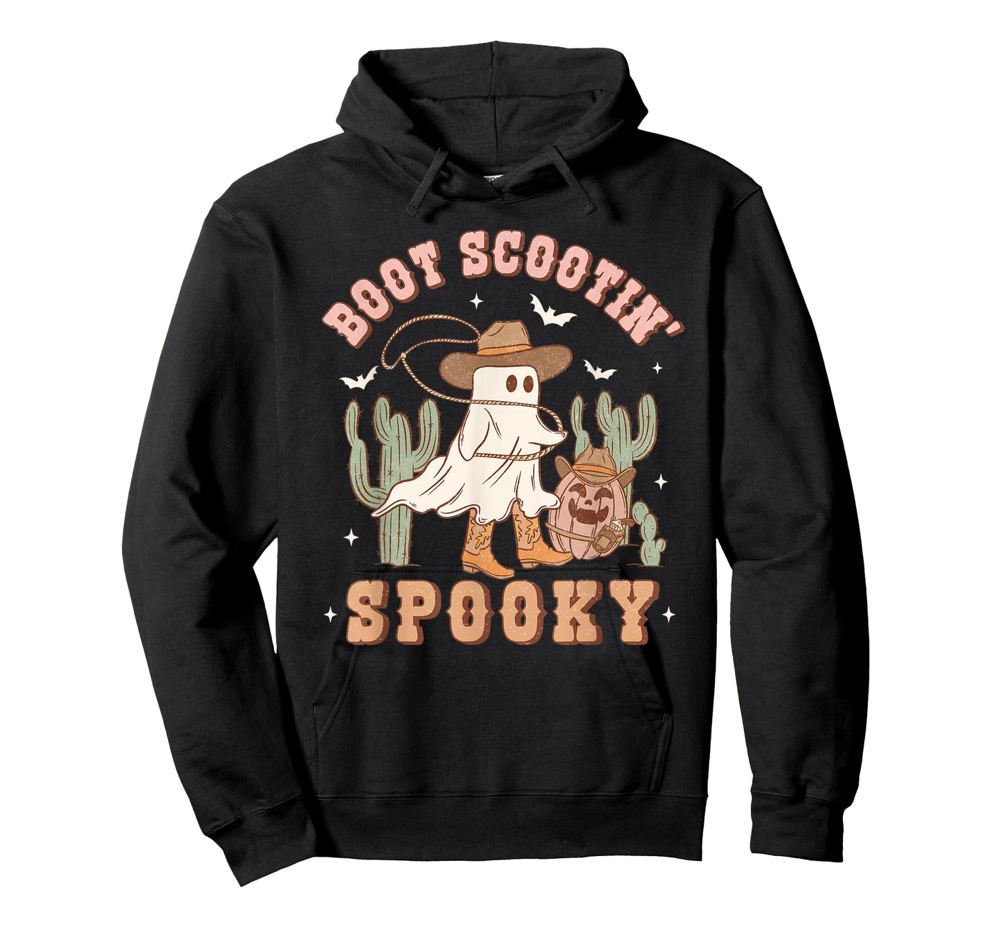 Retro Halloween Cowgirl Ghost Western Boot Scootin Spooky T-Shirt