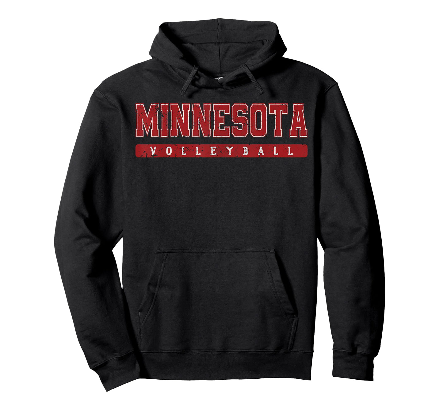 Minnesota Volleyball Red Vintage Text T-Shirt