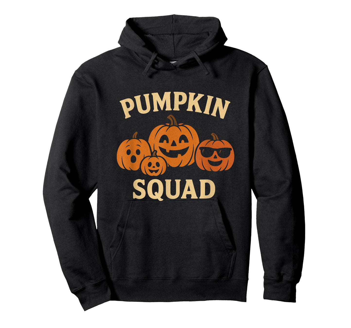Pumpkin Squad Funny Halloween Jack-O’-Lantern Ghost Design T-Shirt