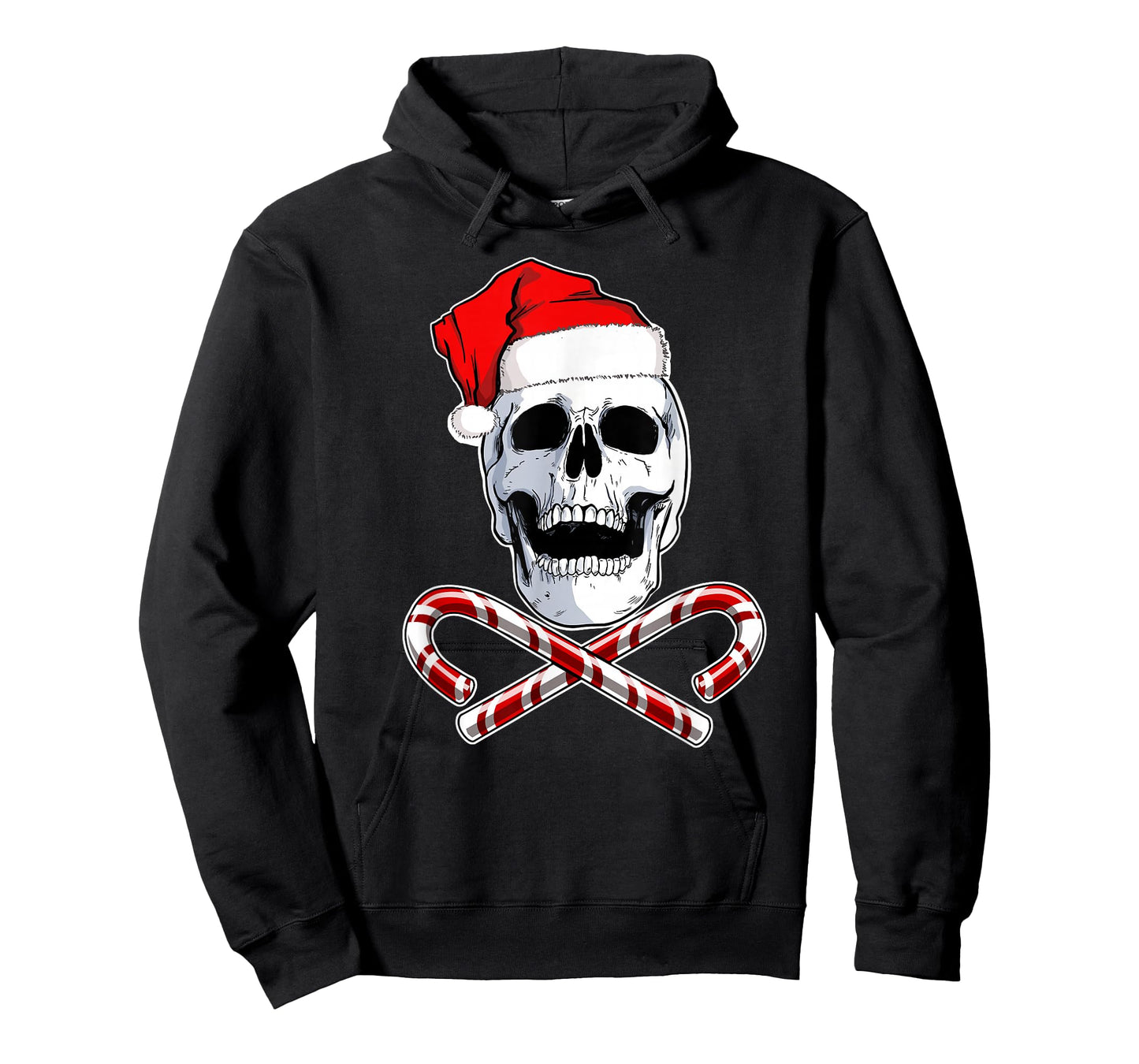 Santa Skull and Crossbones Metal Christmas T-Shirt