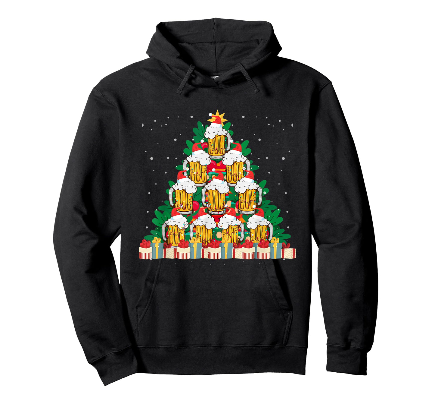 Christmas Fir Tree With Beer Ugly Xmas Beer T-Shirt