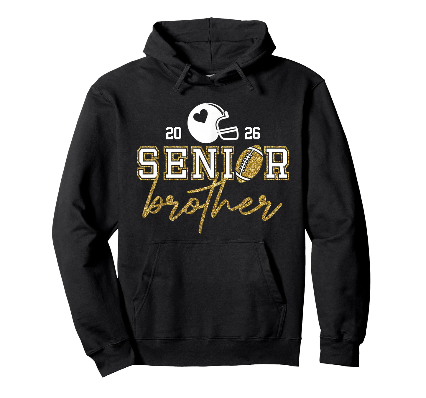 Senior Brother Graduation Football Class of 2026 Family T-Shirt
