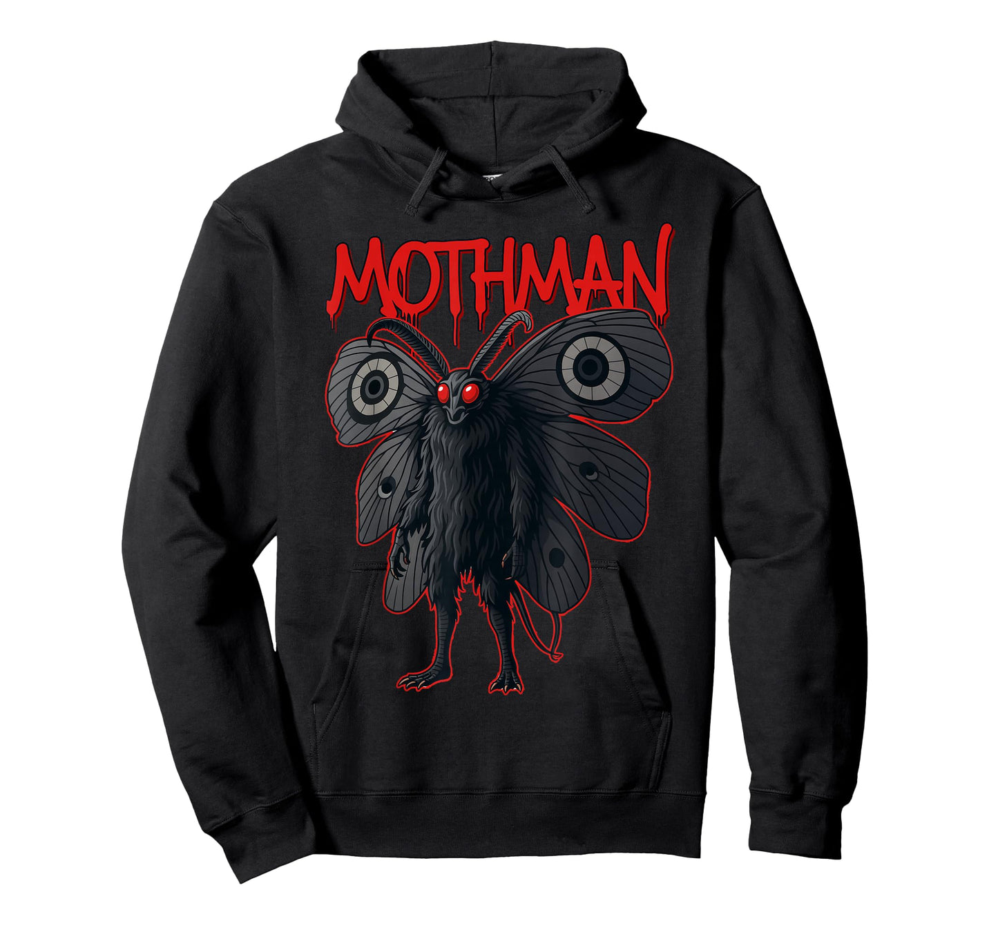 Mothman Cryptid Art Red Eyes Urban Legend Horror Halloween T-Shirt