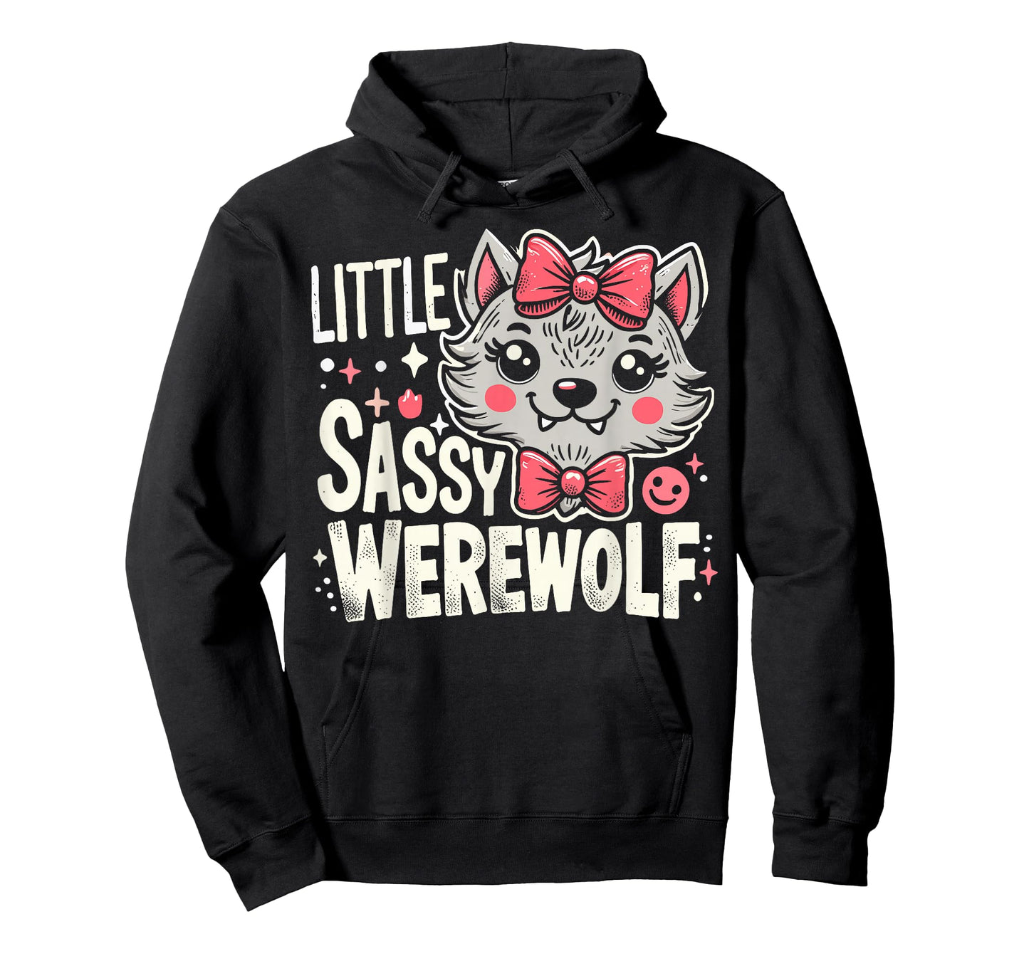 Kids Little Sassy Werewolf Halloween Costume For Girls Women T-Shirt