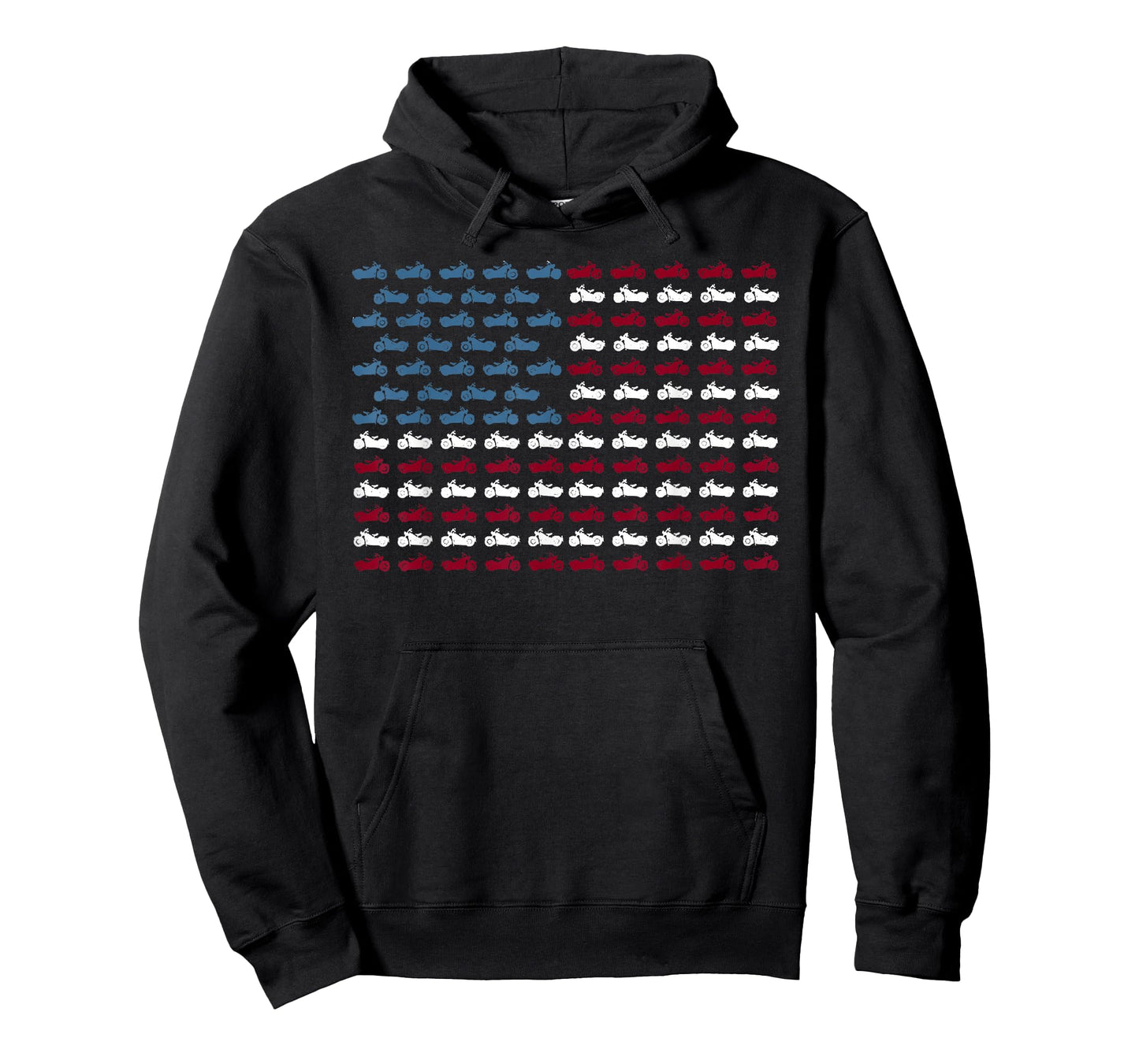Vintage American Flag Made of Motorcycle Funny 4th of July T-Shirt