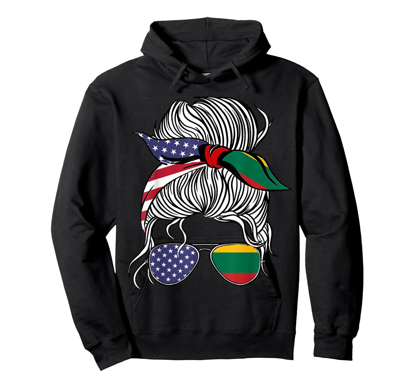 American Lithuanian Patriot Flag Women Girl Lithuania Grown T-Shirt