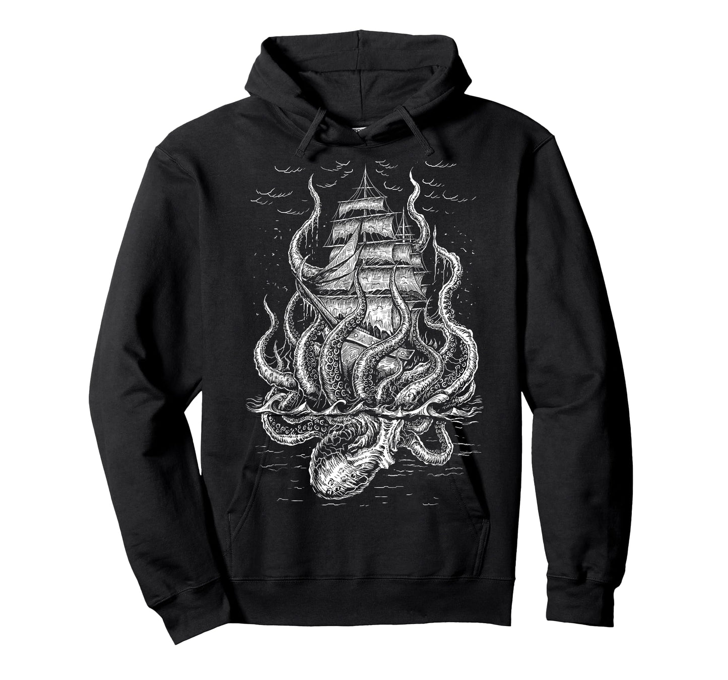 Call of the Kraken - Octopus with Pirateship T-Shirt