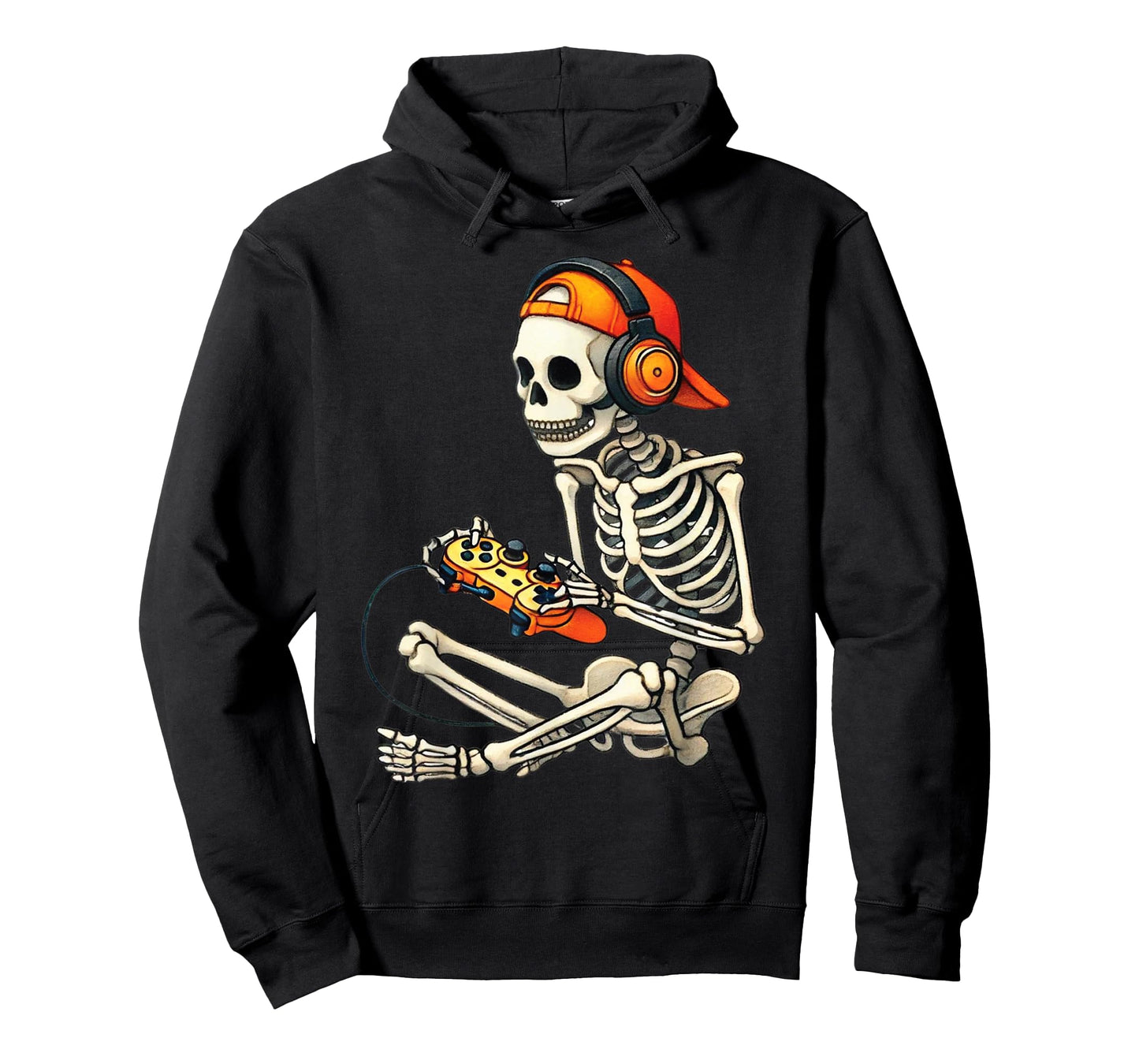 Halloween Skeleton Gamer Video Gaming Boys Men Kids Tees T-Shirt