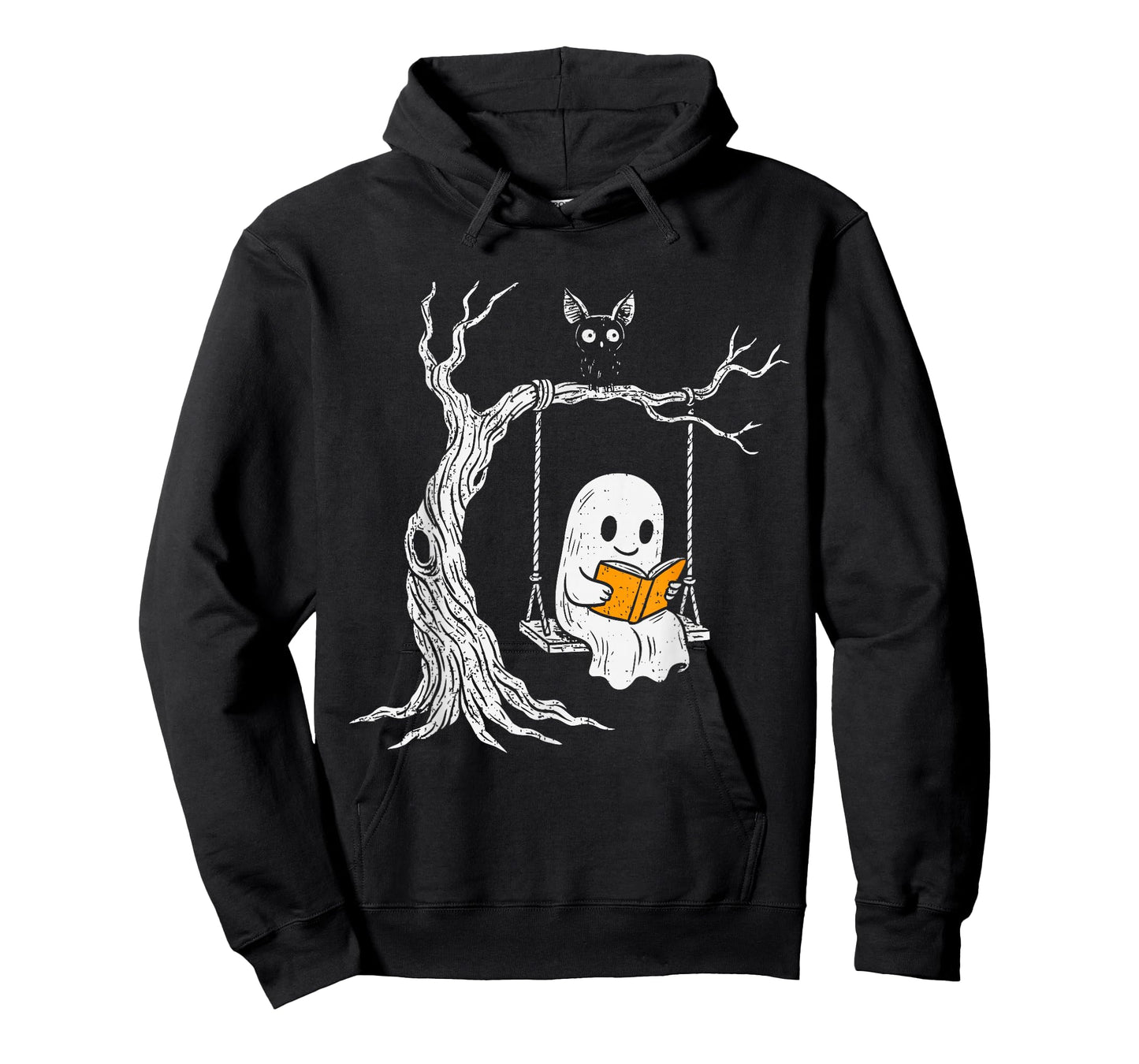 Ghost Reading Book Halloween Librarian Teacher Book Lover T-Shirt