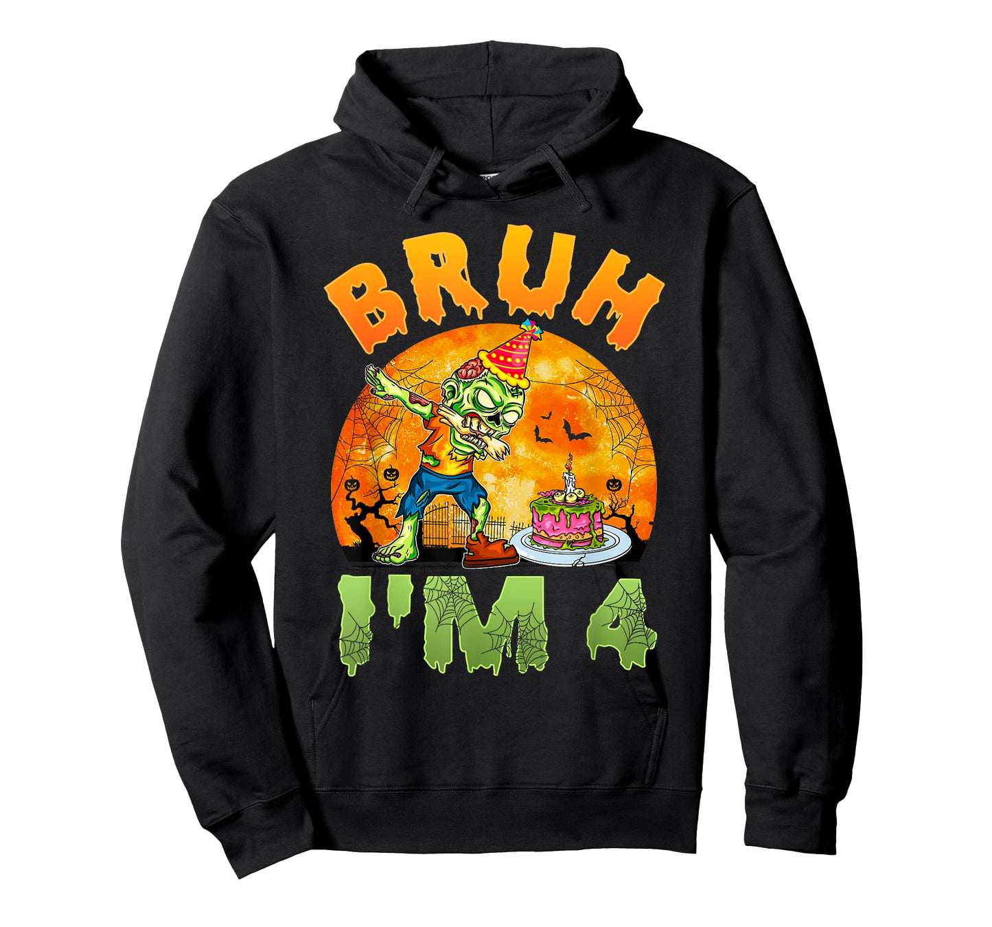 Bruh I'm 4 Years Old Boy It's My 4th Birthday Zombie Lover T-Shirt